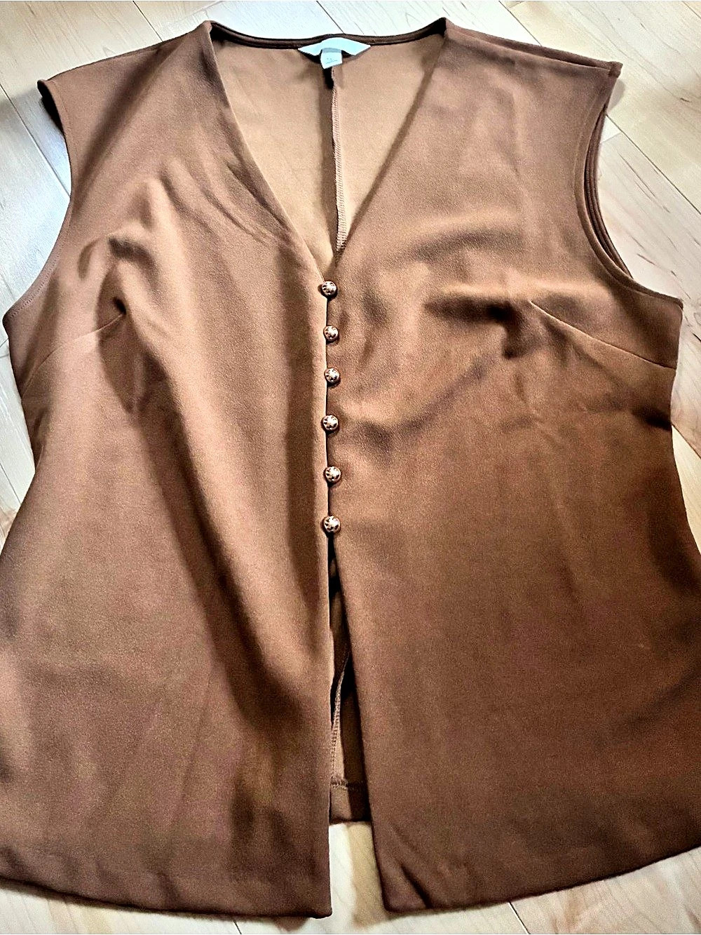 H&M Women's Brown Button-Front Vest